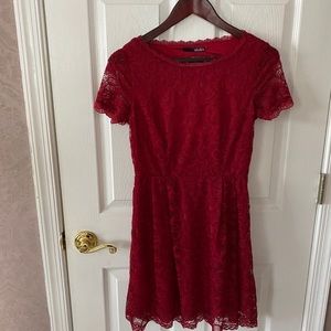 Lulus red lace dress